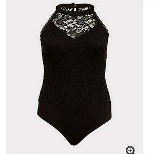 Torrid Black Lace Bodysuit Size 2
